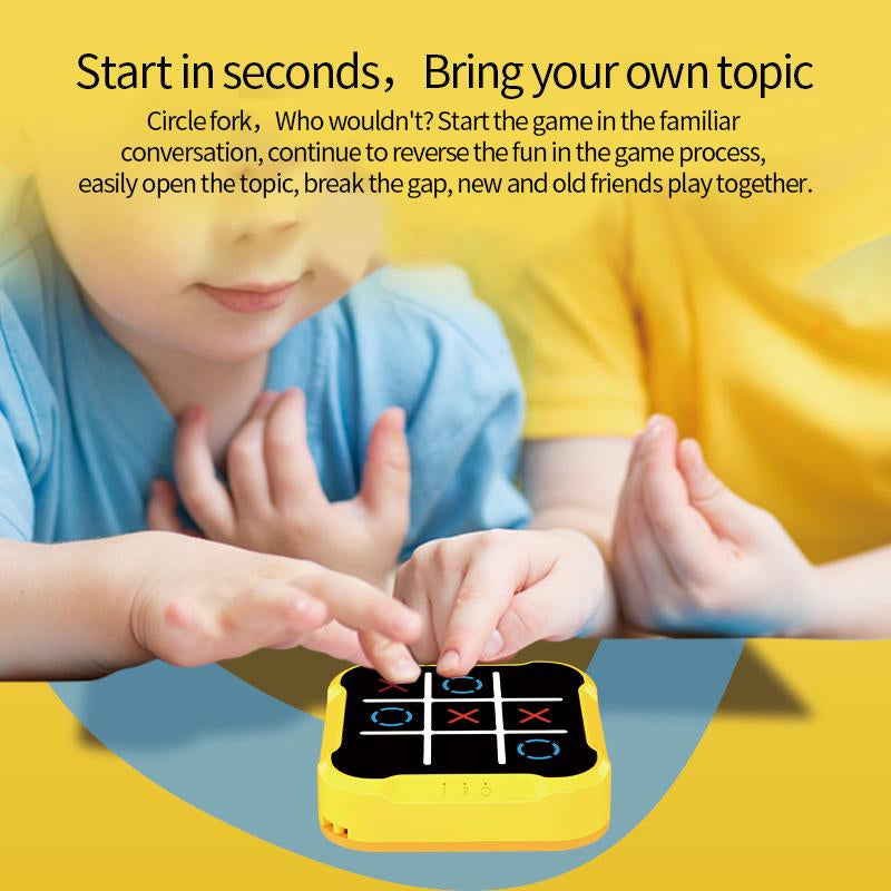 Electronic Tic Tac Toe Game,Portable Console against Ai Robots,Handheld Game Console, Educational Toys for Family Party & Entertainment Gaming Stuff Digital