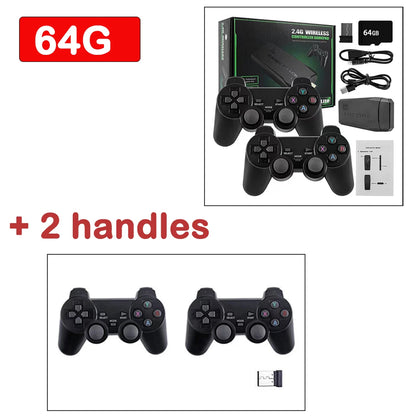 M8 Retro Game Stick 4K 10000 Games Portable Video Game Console 2.4G Double Wireless Controller Handheld Game Player for PS1/MAME