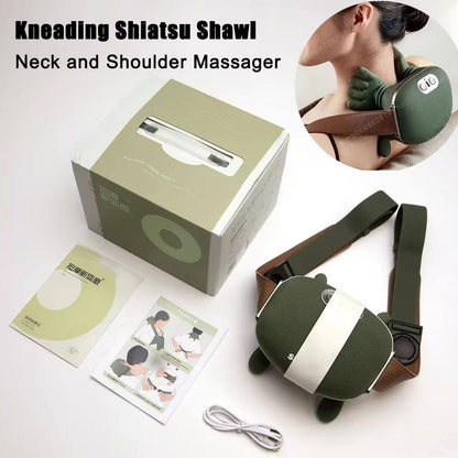 Bionic Neck Shoulder Massager Finger Pressure Heated Back Massagers Electric Kneading Muscles Massage Pillow Neck Waist Leg Body