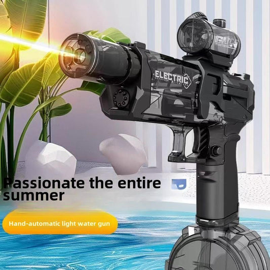 Electric Water Gun for Kids - Long-Range, High-Capacity Toy with LED Light for Family-Friendly Water Battles - Lightweight and Ergonomic Design for Pool Fun