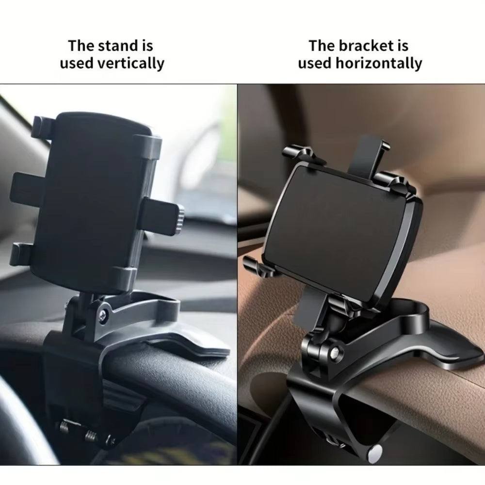 Car Mobile Phone Holder Universal Dashboard Phone Holder Easy Clip Mount Stand Cellphone Stand for GPS Navigation Hanging Holder
