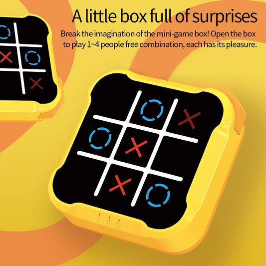 Electronic Tic Tac Toe Game,Portable Console against Ai Robots,Handheld Game Console, Educational Toys for Family Party & Entertainment Gaming Stuff Digital