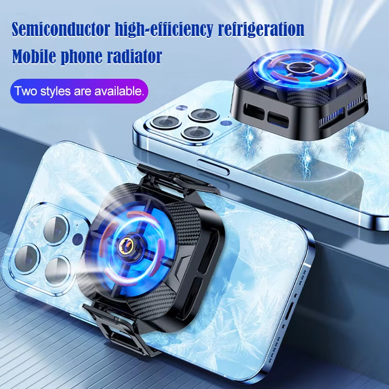 Semiconductor Mobile Phone Radiator Fan Cooler for Phone Cooling Fan Processor Cooler Phone Fan Cooler Gamer Cell Phone