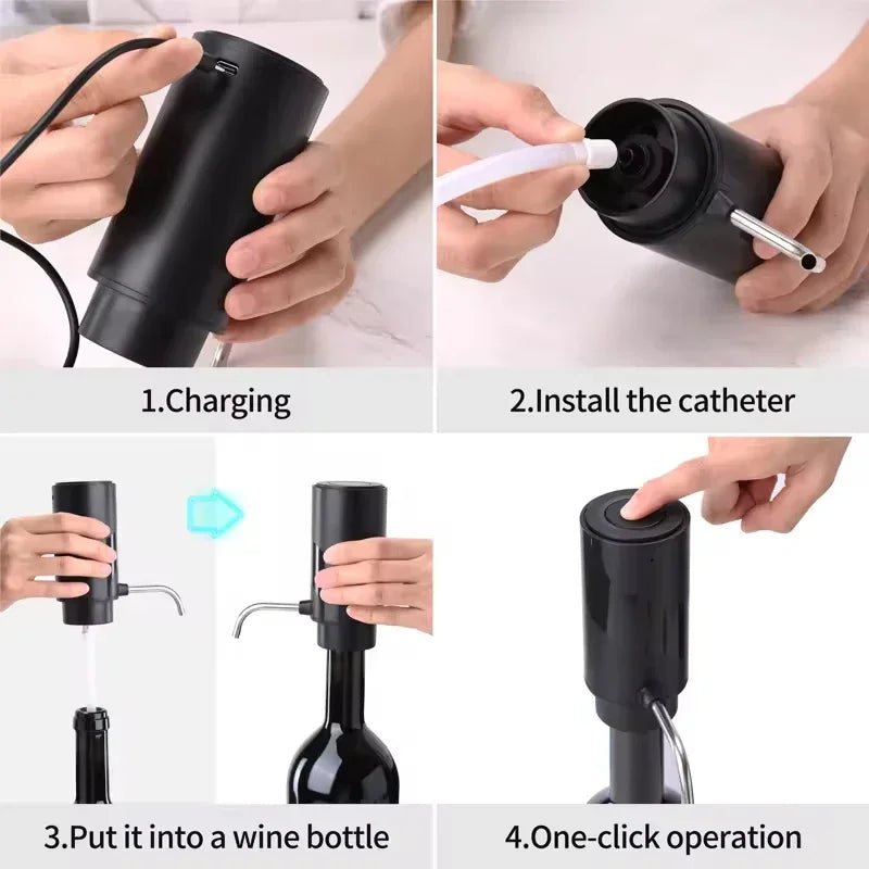 Automatic Wine Dispenser with Intelligent Electric Wine Aerator and Vaccum Preservation System