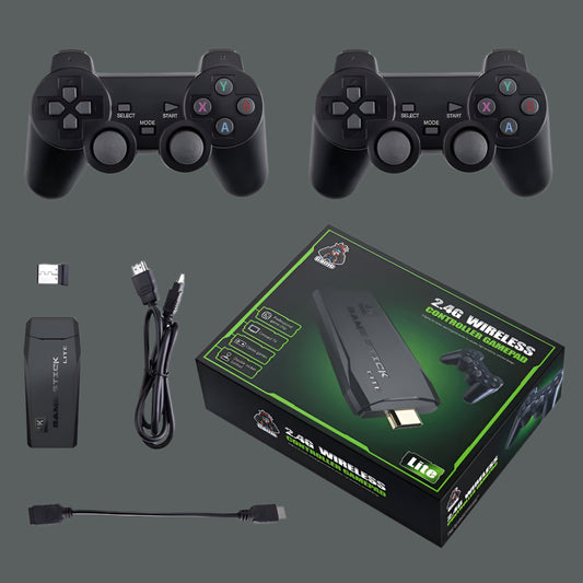 4K Game Player Video Game Console 64GB Wireless Controller for 20000 Retro Games Kid Xmas Gift