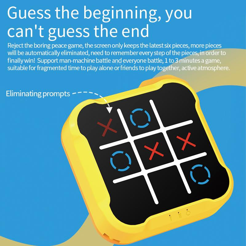 Electronic Tic Tac Toe Game,Portable Console against Ai Robots,Handheld Game Console, Educational Toys for Family Party & Entertainment Gaming Stuff Digital