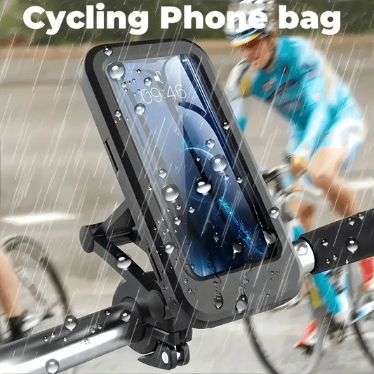 Waterproof Motorcycle Bike Mobile Phone Holder Magnetic Universal Bicycle GPS 360° Swivel Adjustable Phone Accessories