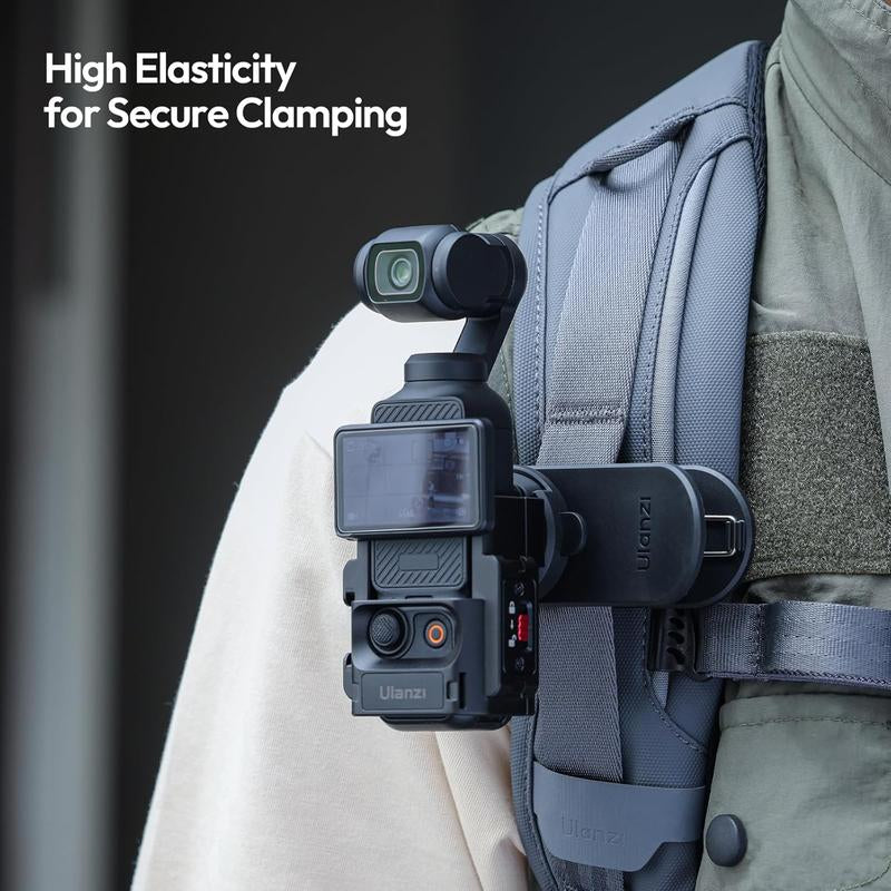 ULANZI CK02 Cka Quick Release Camera Backpack Mount Clip,Ck01 Magnetic Mount Stand for DJI Osmo Pocket 3 Accessories, with Standard 1/4" Thread for Action Cameras Pocket 3 Expansion Adapter