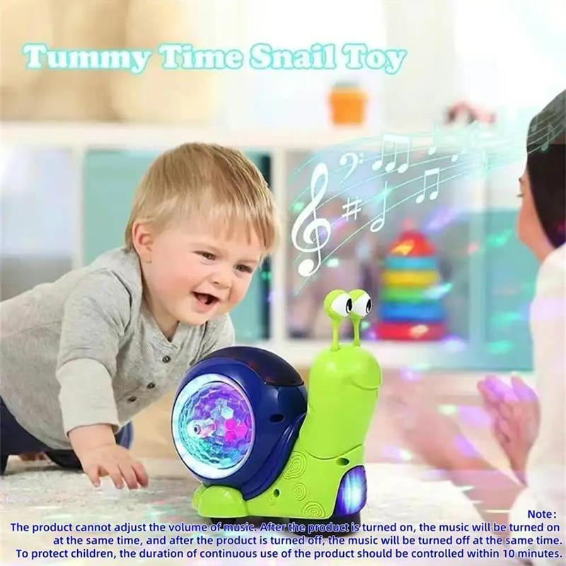 Crawling Snail Design Music Toys, Electricsnail Toy, Cute Electronic Animal Crawl Toy,Toys with Built-In LED Light, Interactivelearning Toy