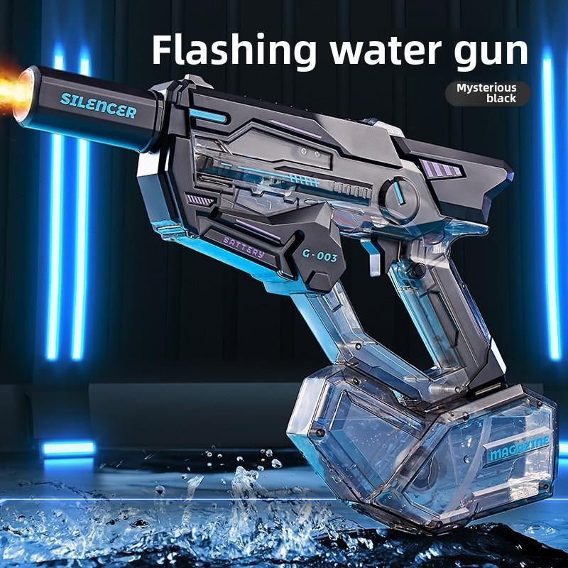 Electric Water Gun for Kids - Long-Range, High-Capacity Toy with LED Light for Family-Friendly Water Battles - Lightweight and Ergonomic Design for Pool Fun