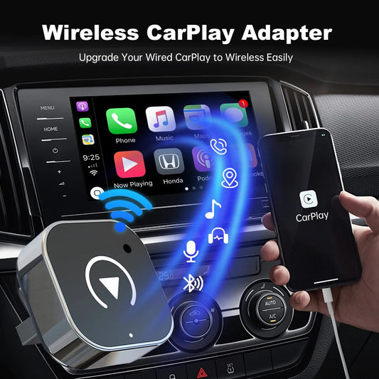 2025 Upgrade Wired to Wireless Carplay Adapter Car Design Plug and Play Easy to Connect Quickly and Stably Car Play for Iphone
