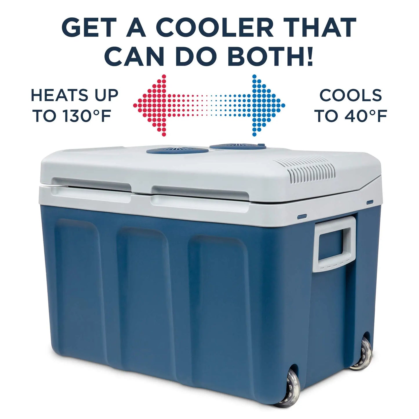 Electric Cooler & Warmer, 45 L Portable Thermoelectric 12 Volt Cooler with Wheels