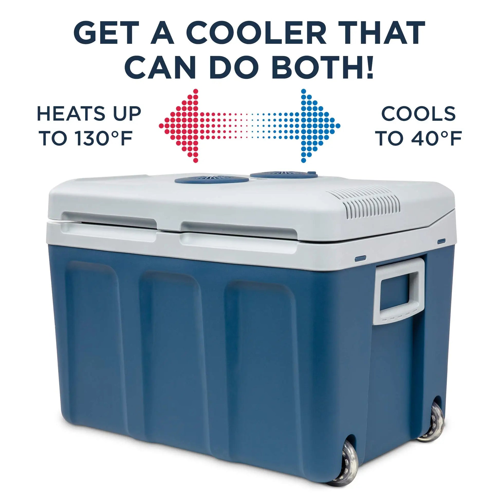 Electric Cooler & Warmer, 45 L Portable Thermoelectric 12 Volt Cooler with Wheels