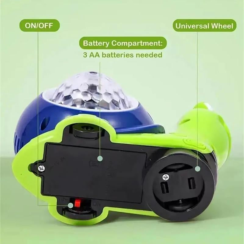 Crawling Snail Design Music Toys, Electricsnail Toy, Cute Electronic Animal Crawl Toy,Toys with Built-In LED Light, Interactivelearning Toy